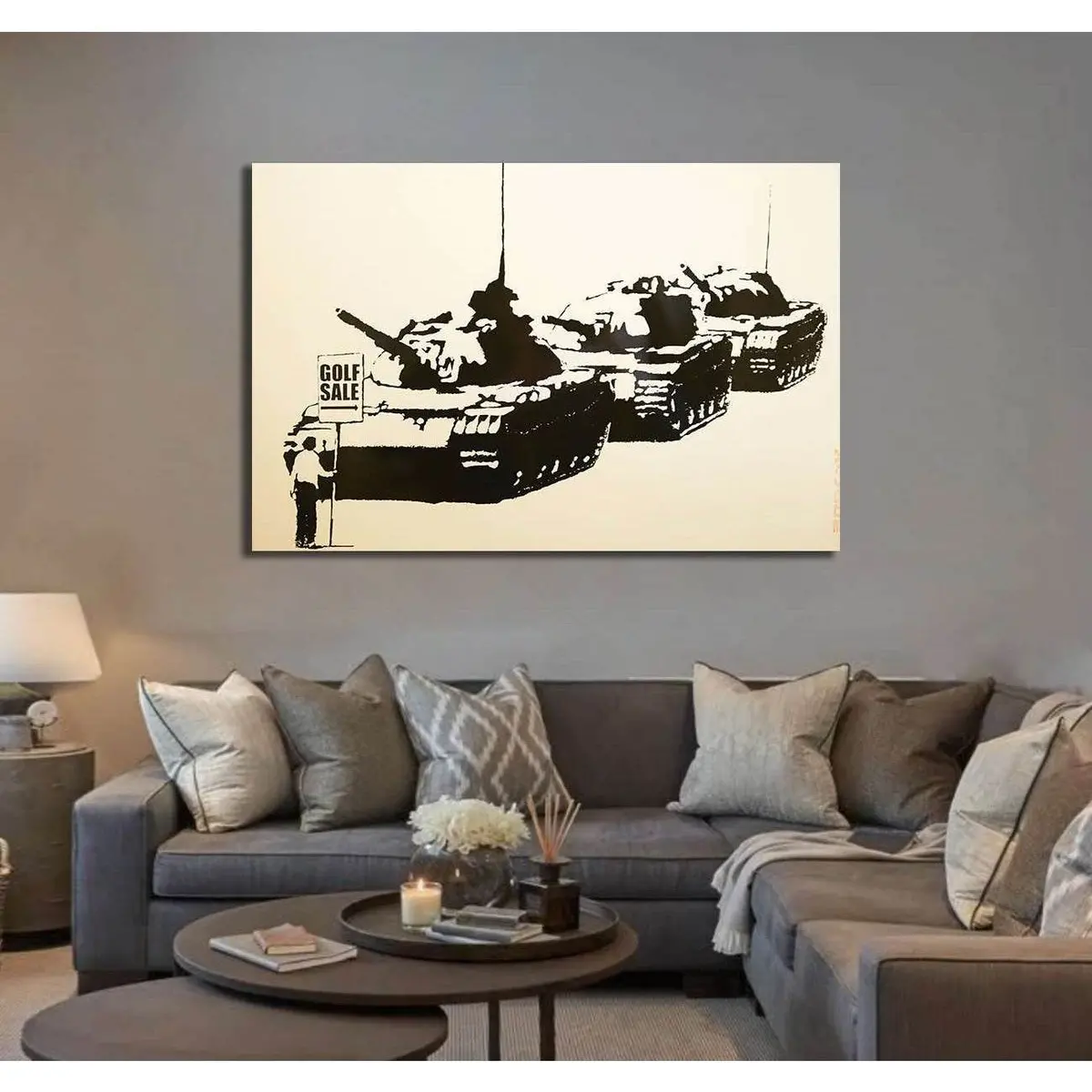 Banksy Golf Sale For Sale - Canvas Print 3