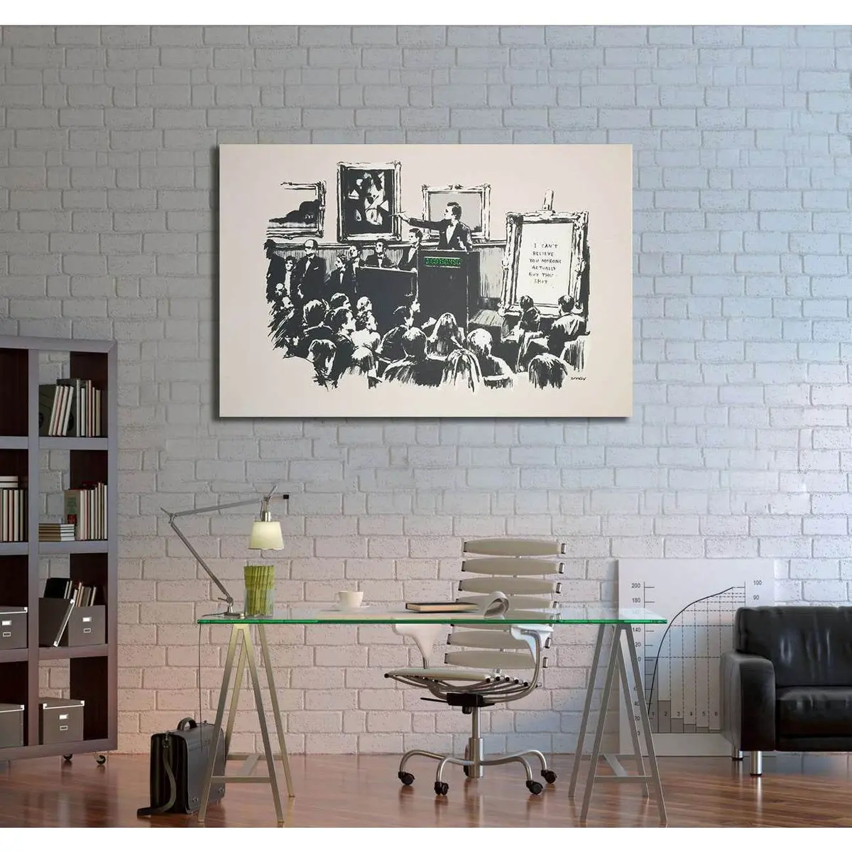 Banksy Morons - Canvas Print 2