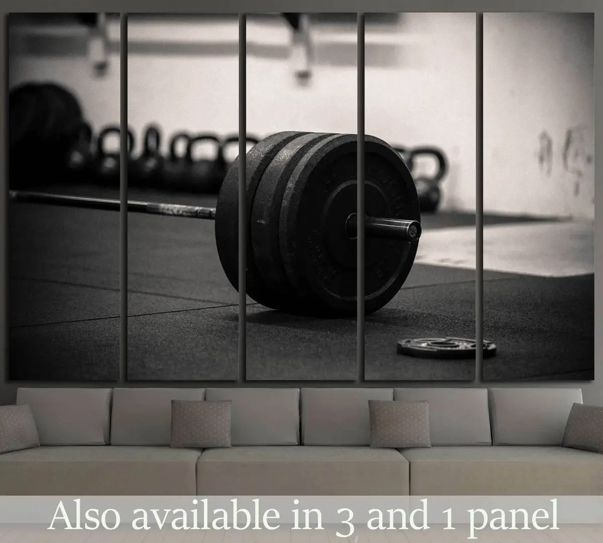 Barbell №1466 Ready To Hang Canvas Print 5