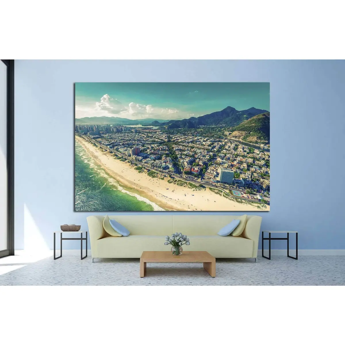 Barra Da Tijuca Beach, Rio De Janeiro, Brazil №1200 Ready To Hang Canvas Print 3