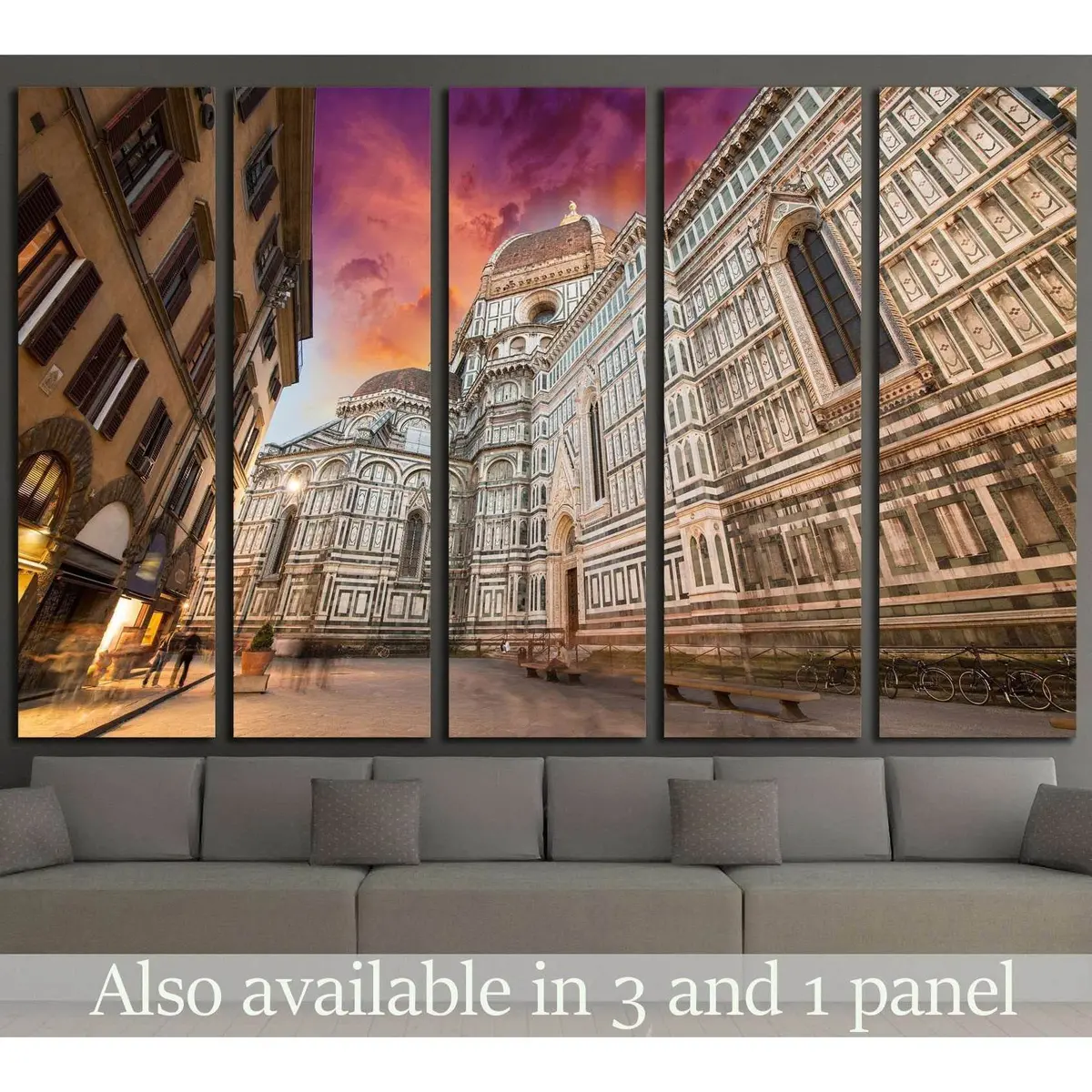 Florence Cathedral (Santa Maria del Fiore) Canvas Wall Art Print №1787