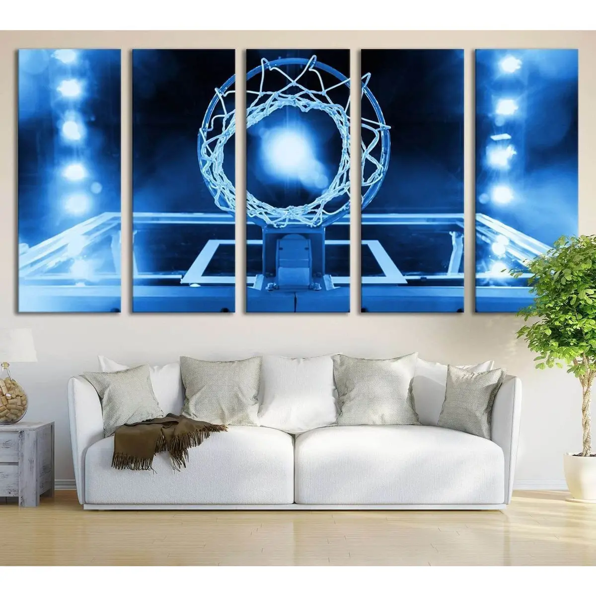 Basketball Hoop #634 Premium Ready-to-Hang Canvas Wall Art