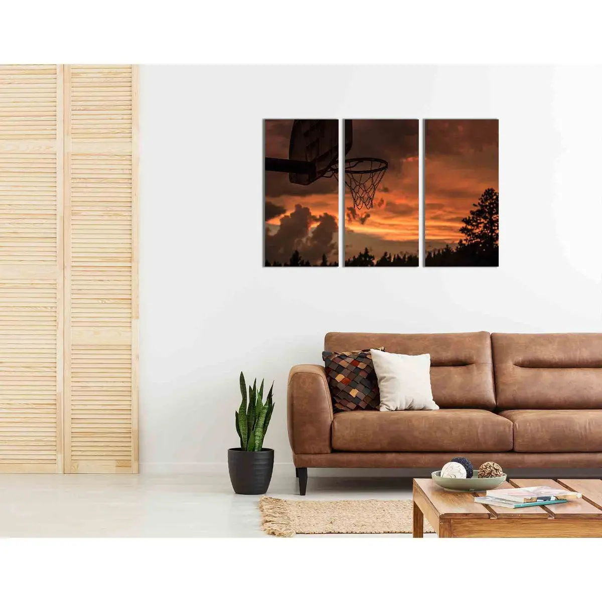 Basketball Hoop At Sunset №D2029 Ready To Hang Canvas Print 5