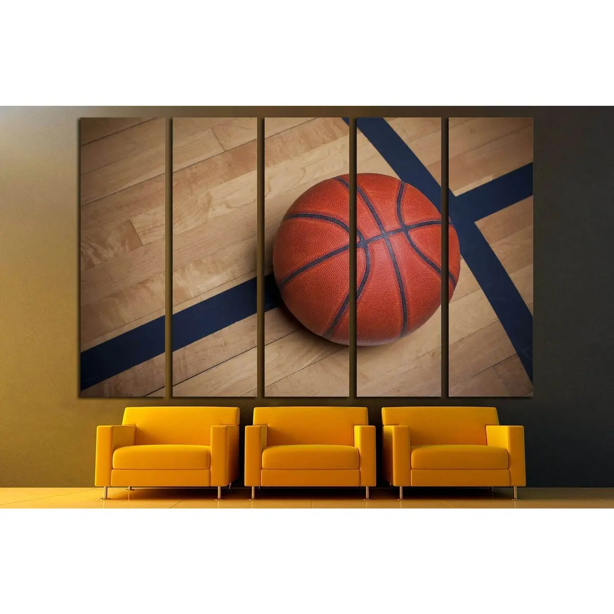 Ready-to-Hang Basketball Court Canvas Wall Art #2119 - Image 3
