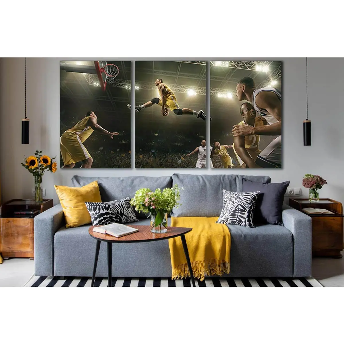 Basketball Player Jump №Sl912 Ready To Hang Canvas Print 5