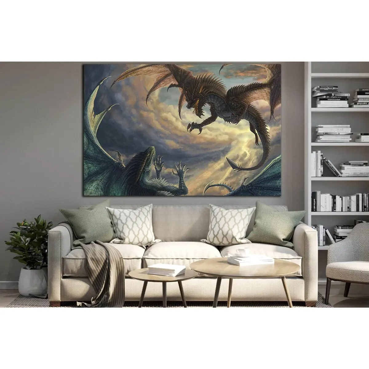 Battle Dragons №Sl1270 Ready To Hang Canvas Print 2