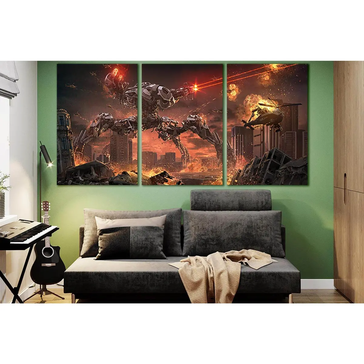 Battle Robot War №Sl1298 Ready To Hang Canvas Print 5