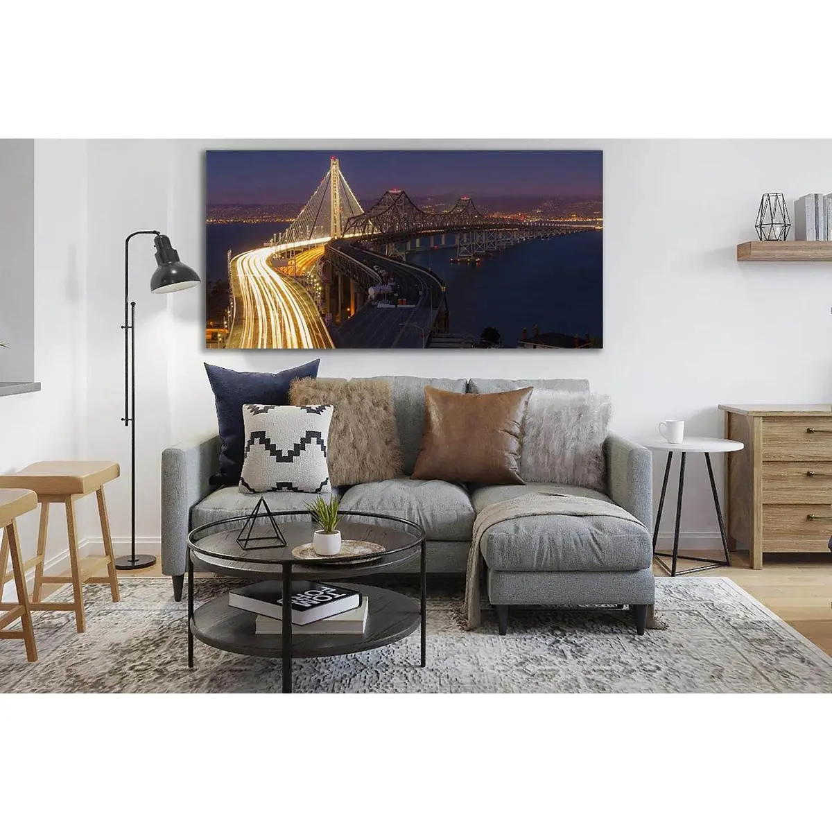 Bay Bridge №Sl1111 Ready To Hang Canvas Print 1
