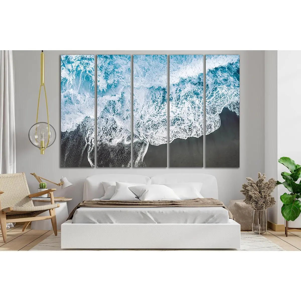 Premium Beach-Themed Canvas Art – Serene Blue Ocean Waves, Ready-to-Hang Wall Decor (SL186) - Image 3