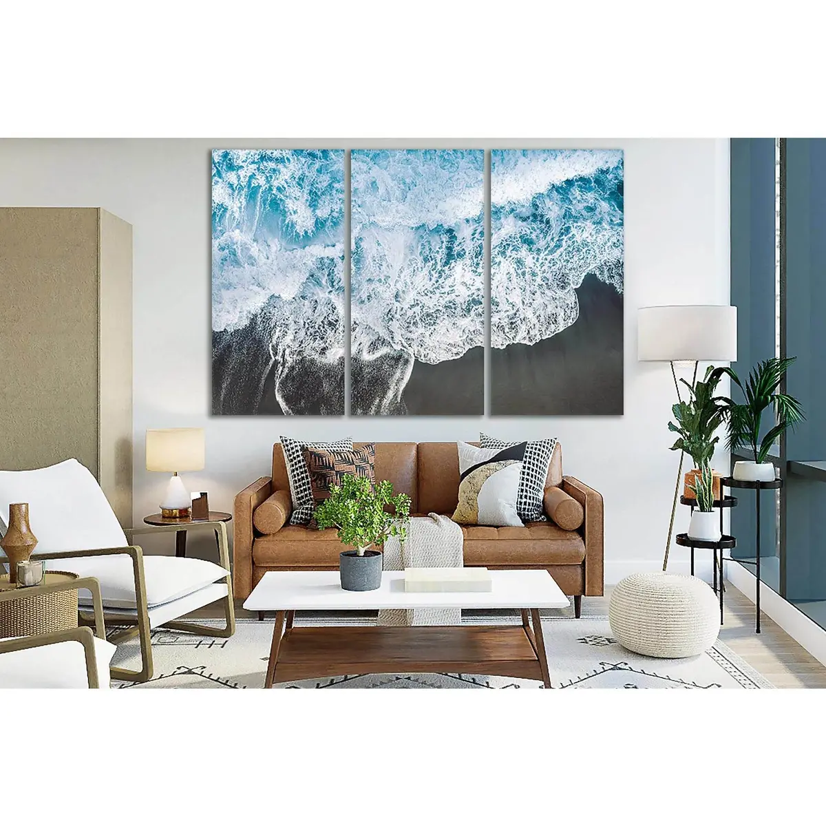 Beach Blue Ocean Waves №Sl186 Ready To Hang Canvas Print 5