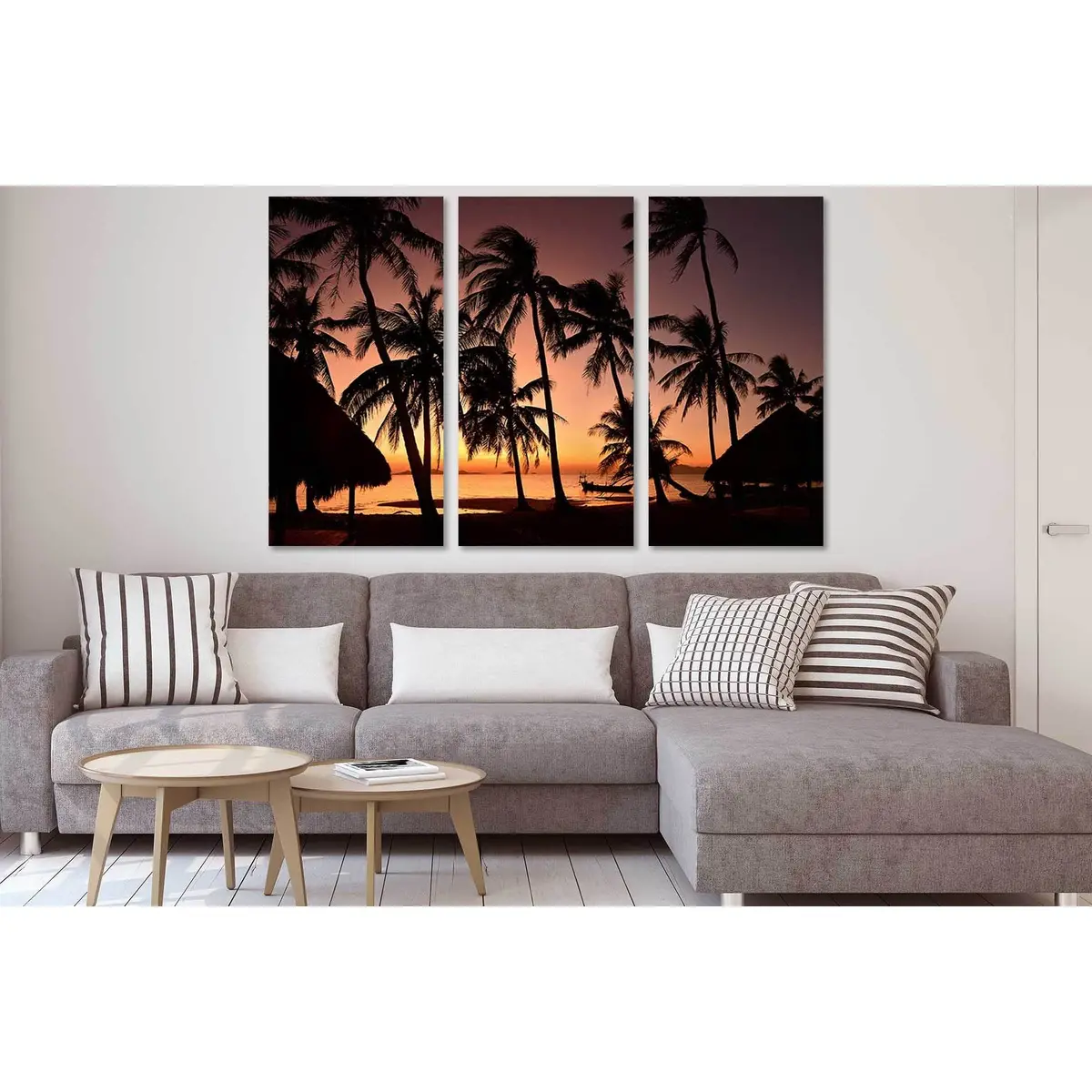 Beach In Bangkok At Sunrise №D2025 Ready To Hang Canvas Print 5