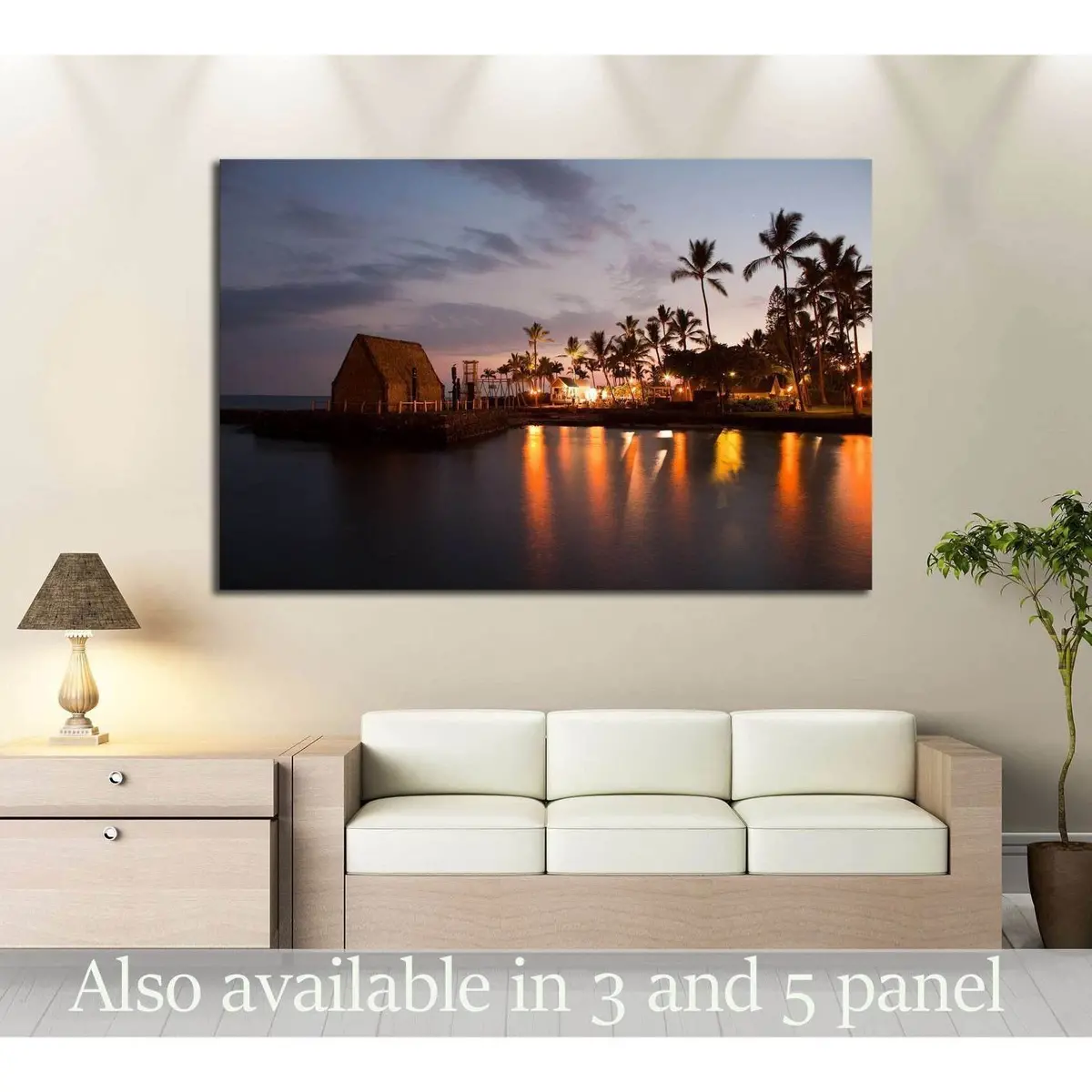 Beach Party Luau On Big Island Hawaii After Sunset №2506 Ready To Hang Canvas Print 1