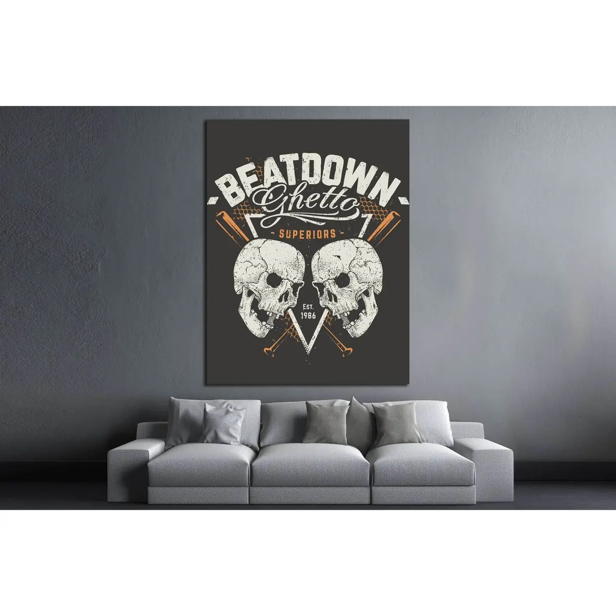 Beatdown №4590 Ready To Hang Canvas Print 2