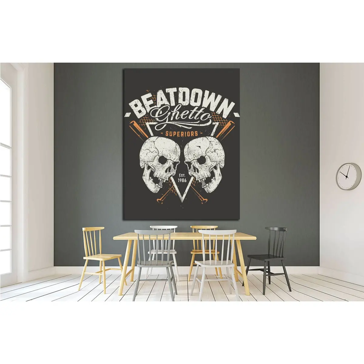 Beatdown №4590 Ready To Hang Canvas Print 3