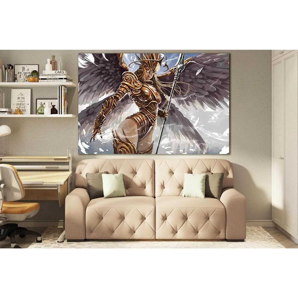 Beautiful Angel Woman Warrior №Sl1237 Ready To Hang Canvas Print 1