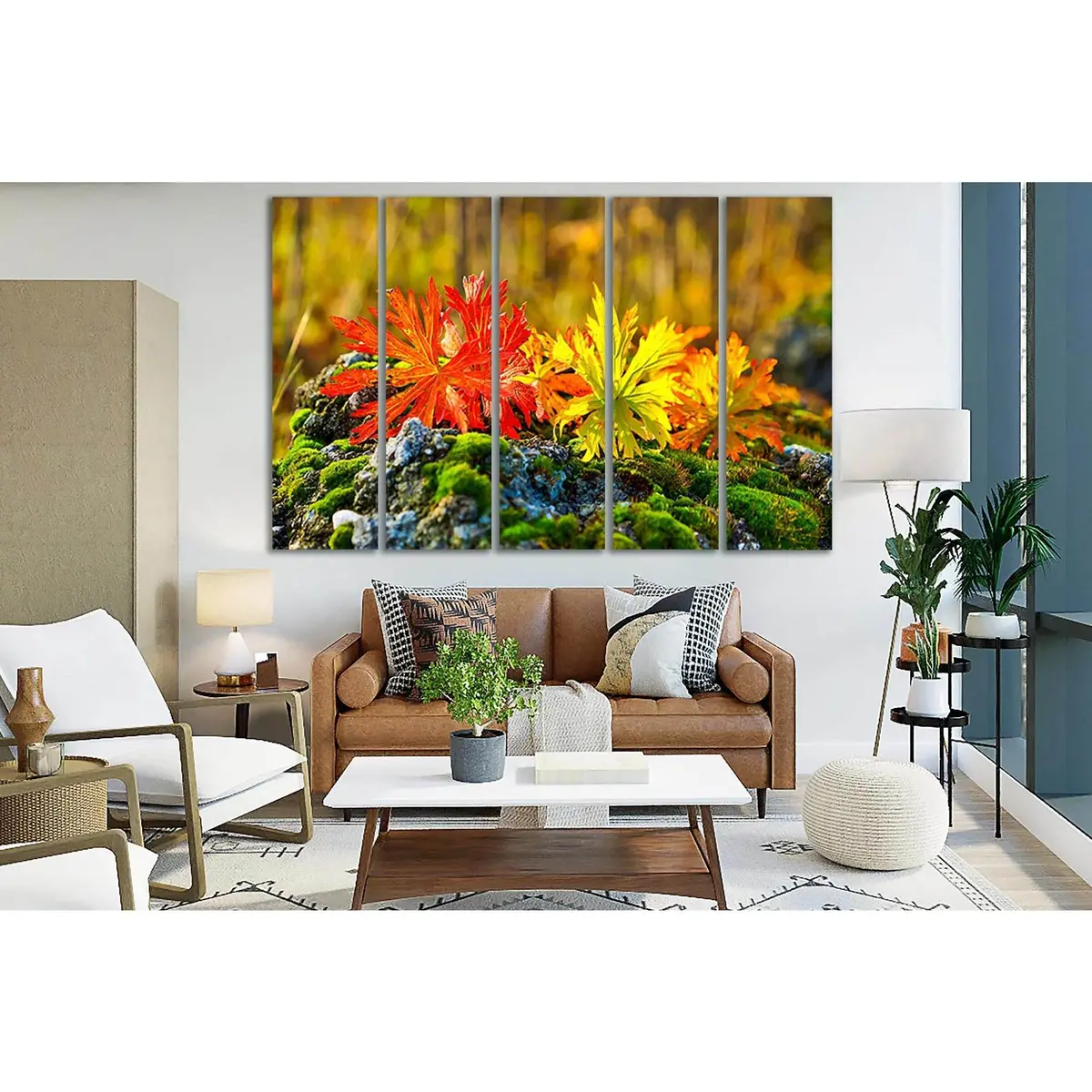 Premium Ready-to-Hang Autumn Leaves Canvas Wall Art – SL617 - Image 3