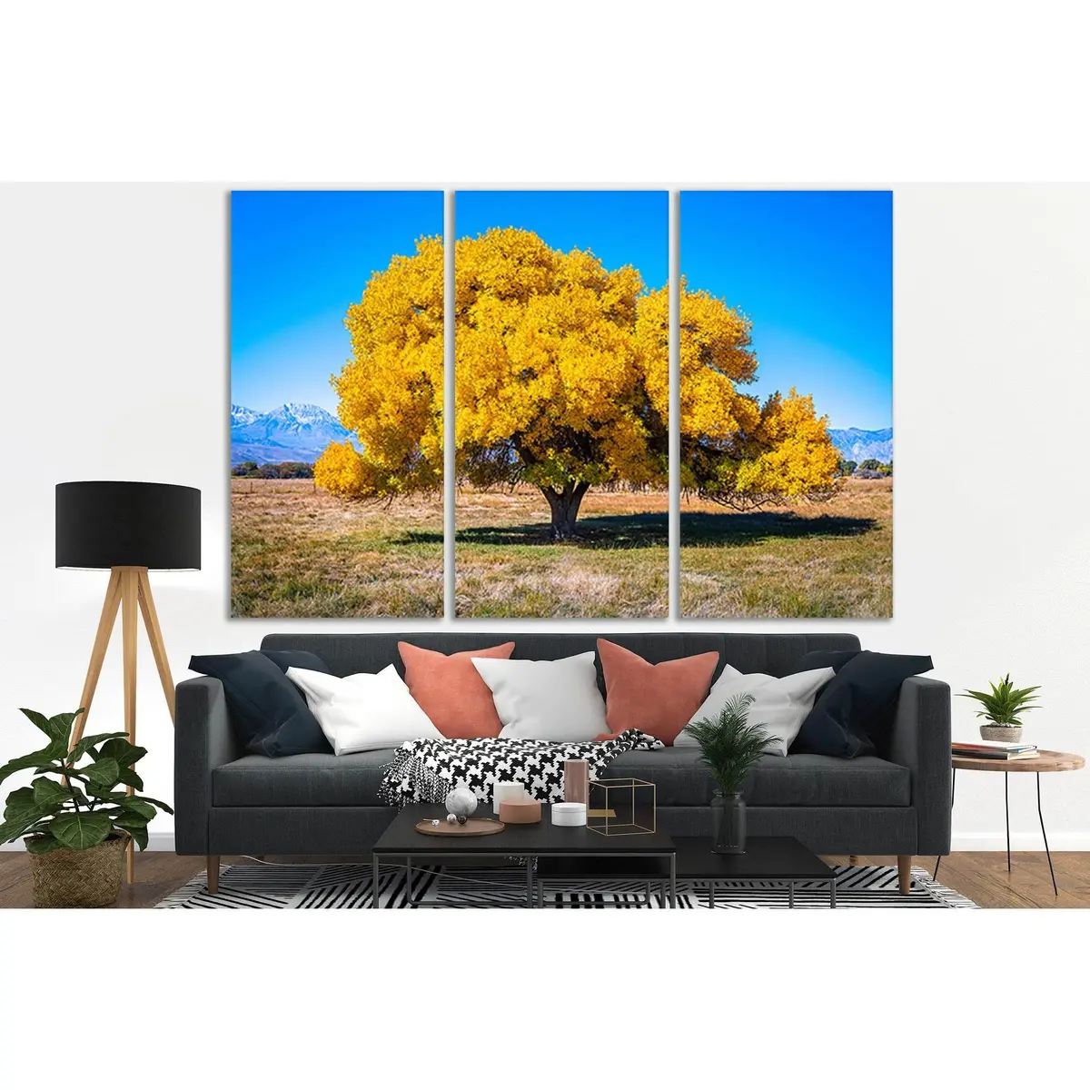 Beautiful Autumn Tree In The Field №Sl1077 Ready To Hang Canvas Print 5