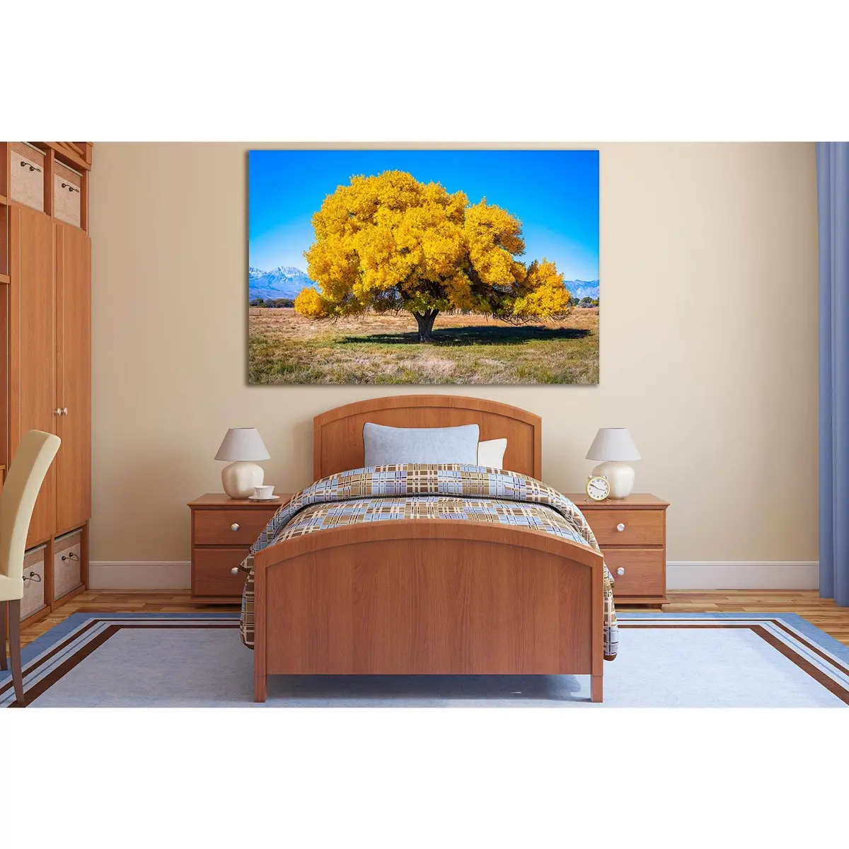 Beautiful Autumn Tree In The Field №Sl1077 Ready To Hang Canvas Print 1
