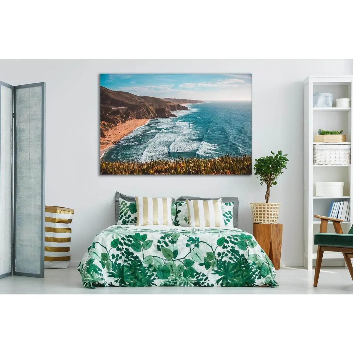 Beautiful Beach And Sea Waves №Sl91 Ready To Hang Canvas Print 1