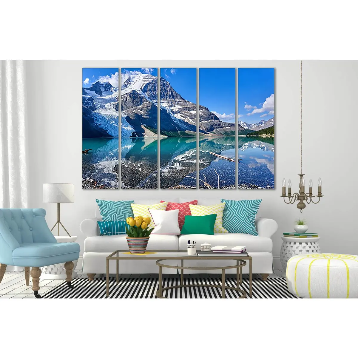 Berg Lake Scenic Canvas Art №SL38 – Premium Ready-to-Hang Wall Decor