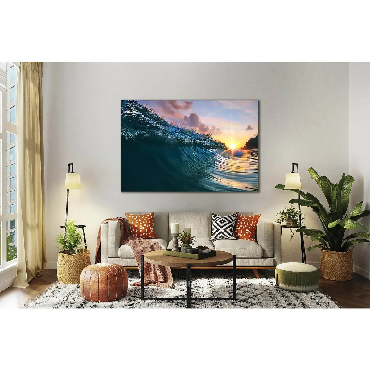 Beautiful Blue Wave №Sl55 Ready To Hang Canvas Print 2