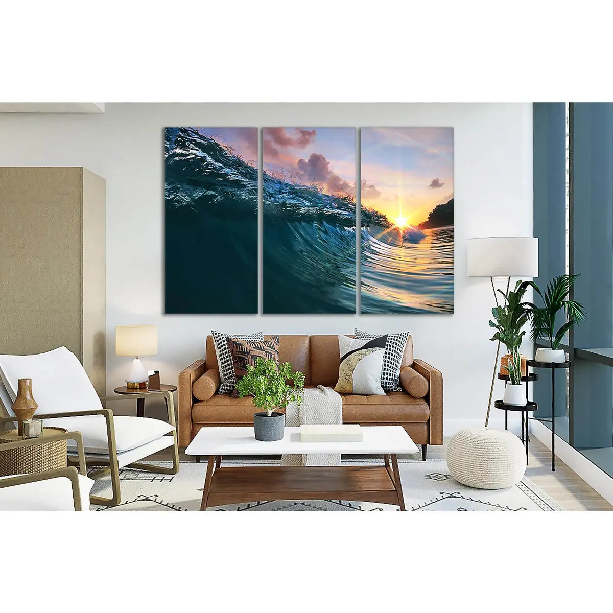 Beautiful Blue Wave №Sl55 Ready To Hang Canvas Print 5