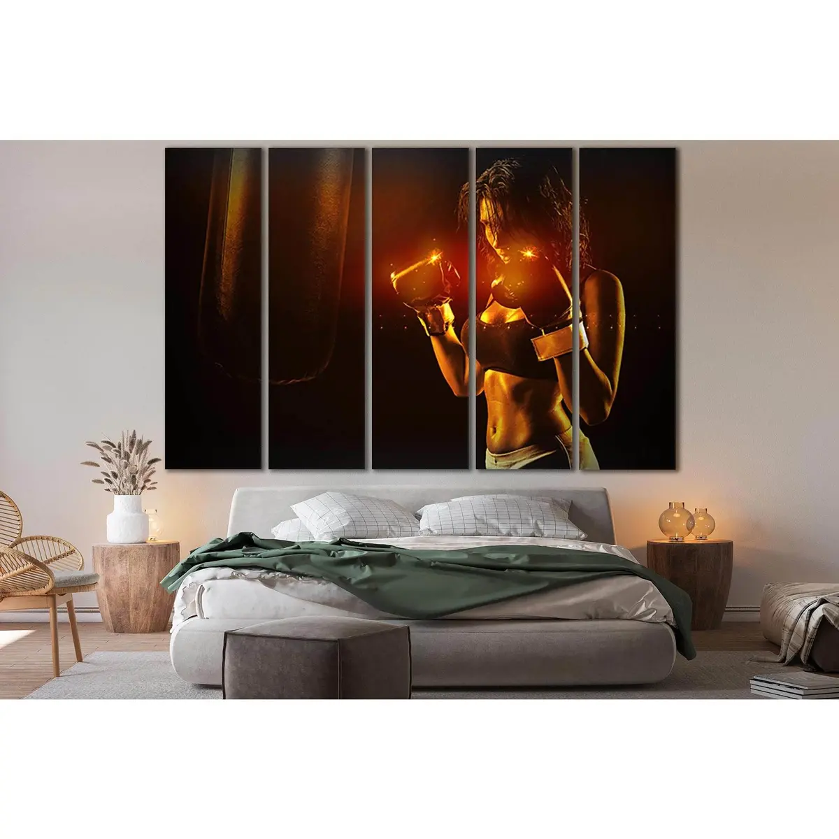 Stylish Boxer Girl Canvas Art №SL903 – Premium Ready-to-Hang Wall Decor - Image 3