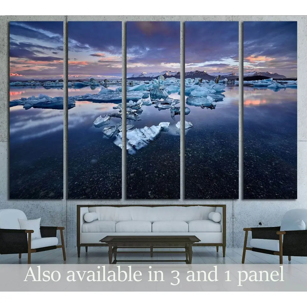 Stunning Iceland Glacier Lagoon Canvas Art Print – Ready to Hang
