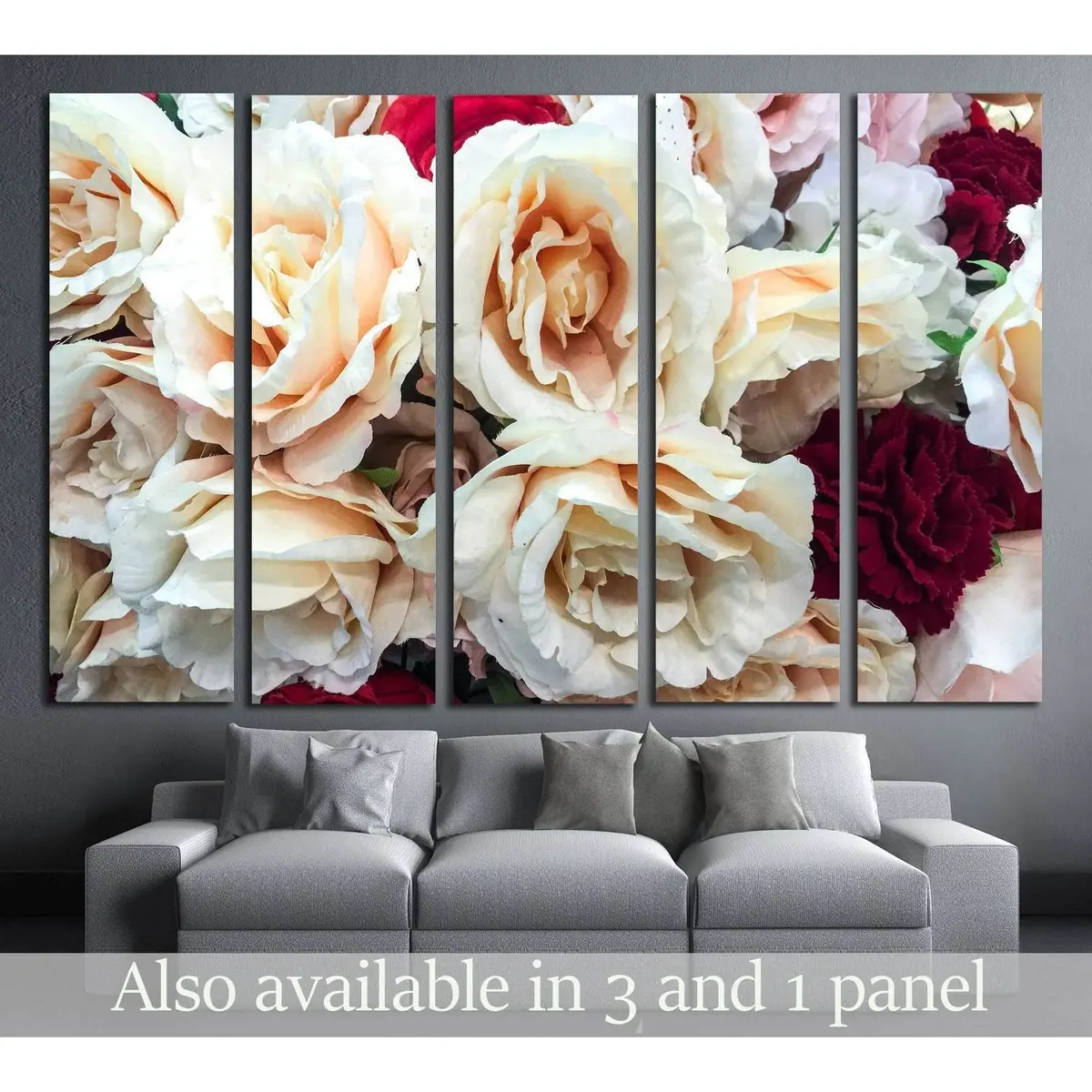 Vibrant Rose Canvas Wall Art – Ready-to-Hang Wedding Decoration
