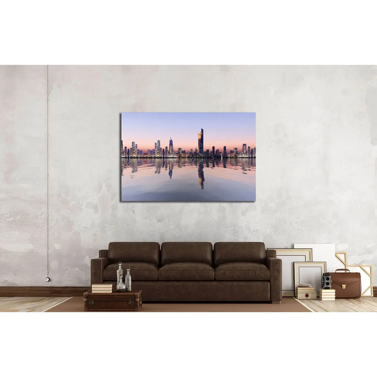 Beautiful Dawn View Of Kuwait Cityscape №2327 Ready To Hang Canvas Print 3