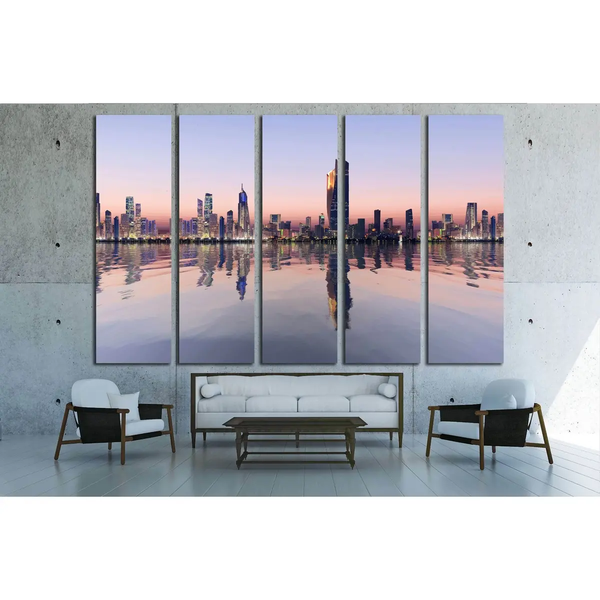 Stunning Dawn Over Kuwait City Canvas Art Print – Ready to Hang - Image 3