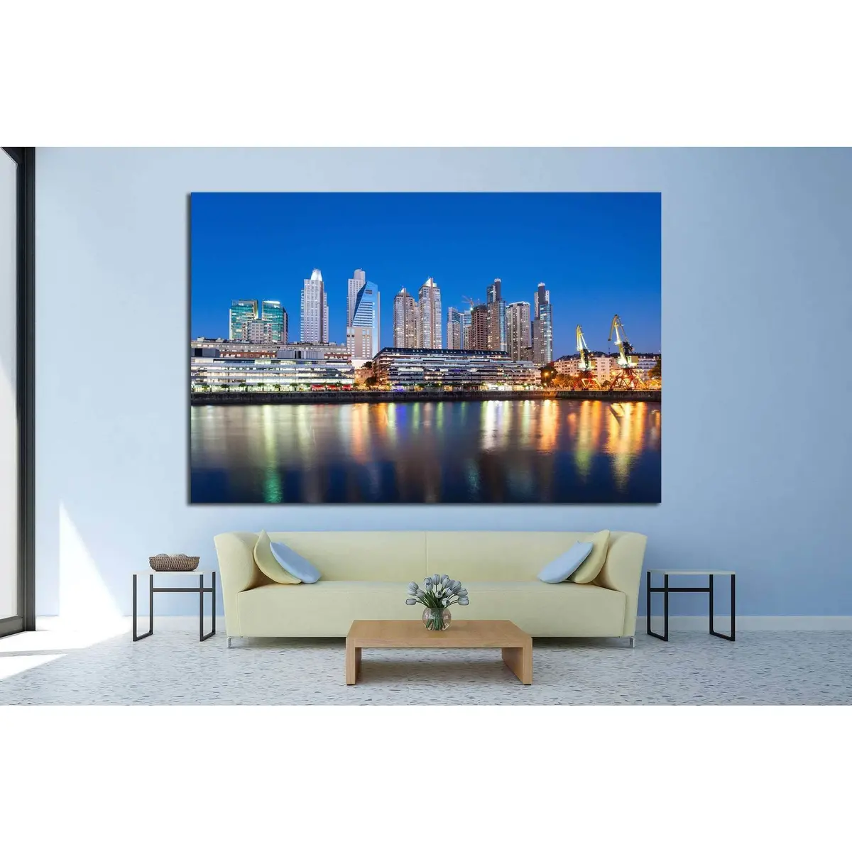Beautiful Downtown Tampa Florida At Twilight №1221 Ready To Hang Canvas Print 3