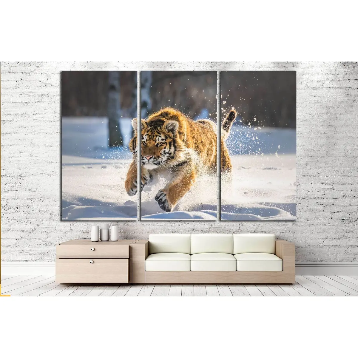 Beautiful, Dynamic And Powerful Photo Of This Majestic Tiger №2805 Ready To Hang Canvas Print 5