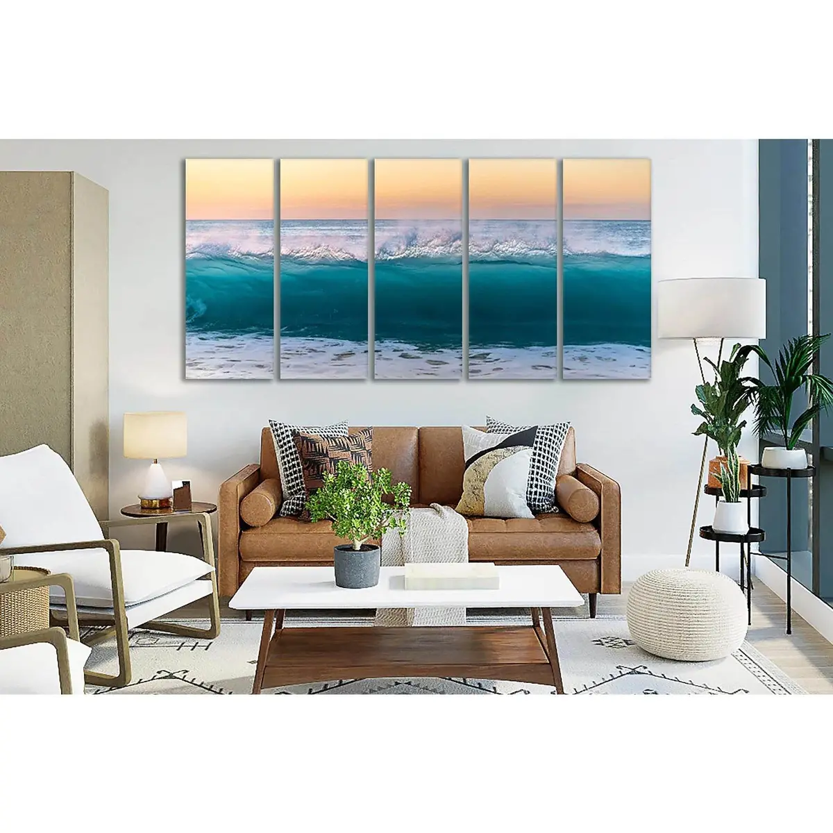 Serene Evening Ocean Wave Canvas Art №SL126 – Premium Ready-to-Hang Wall Decor - Image 3