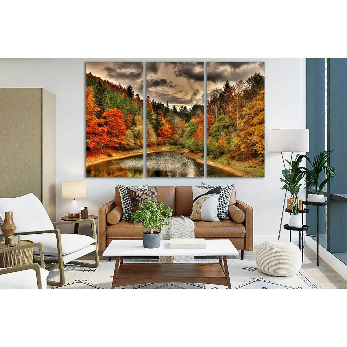 Beautiful Forest Lake Autumn №Sl628 Ready To Hang Canvas Print 5