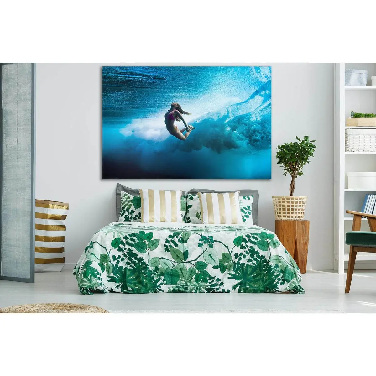 Beautiful Girl Under The Waves №Sl946 Ready To Hang Canvas Print 1
