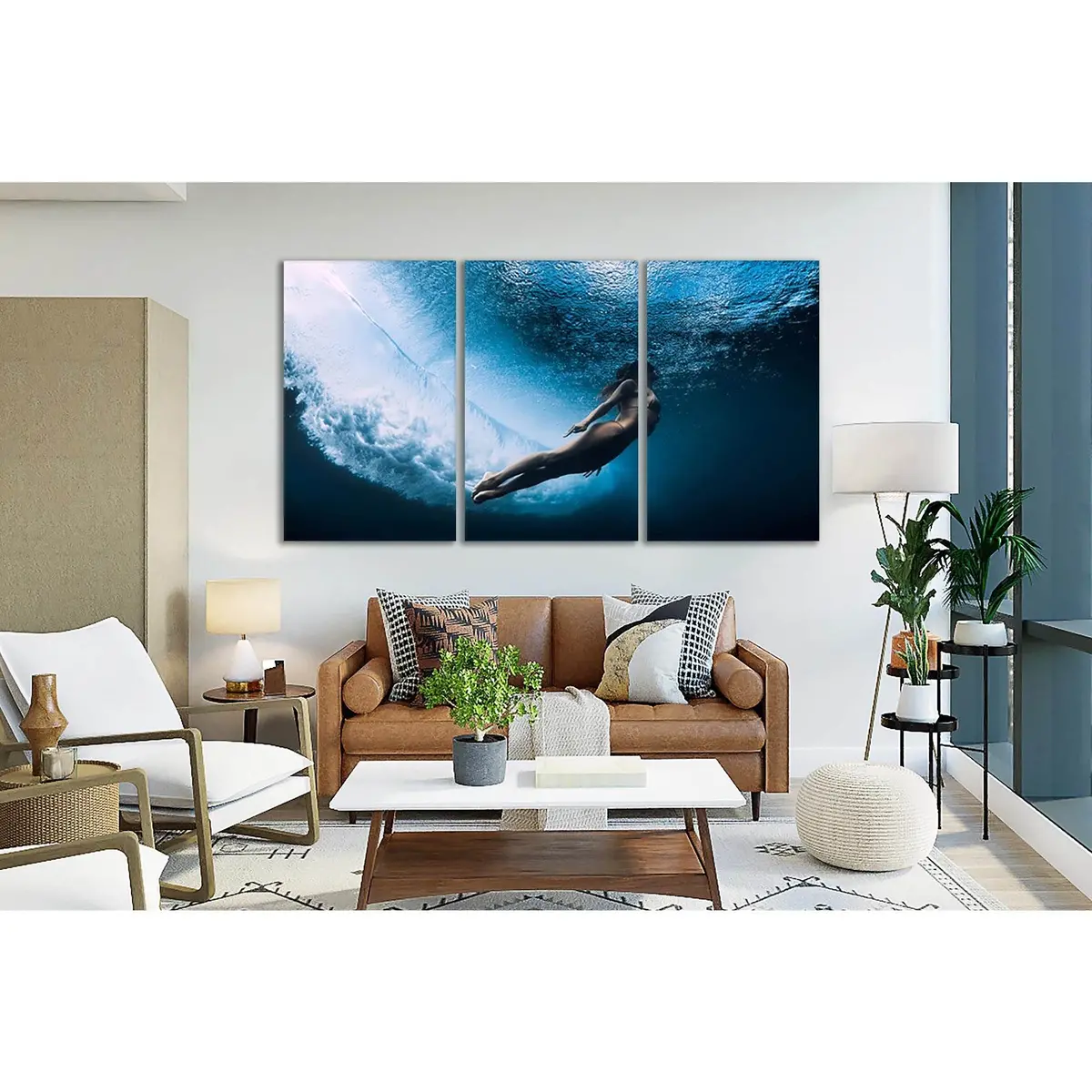 Beautiful Girl Under Water №Sl45 Ready To Hang Canvas Print 5