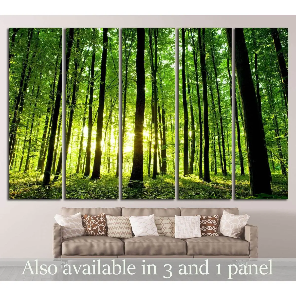 Beautiful Green Forest №20 Ready To Hang Canvas Print 5