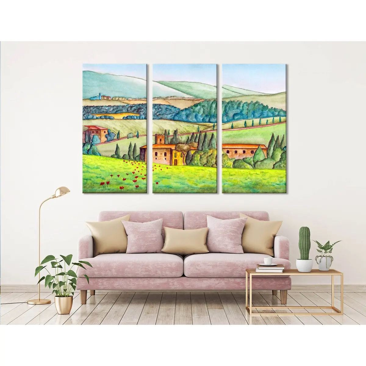 Beautiful Italian Country Landscape №04223 Ready To Hang Canvas Print 5