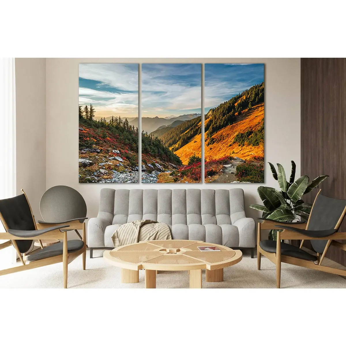 Beautiful Landscape Autumn Tree Mountains №Sl1479 Ready To Hang Canvas Print 5