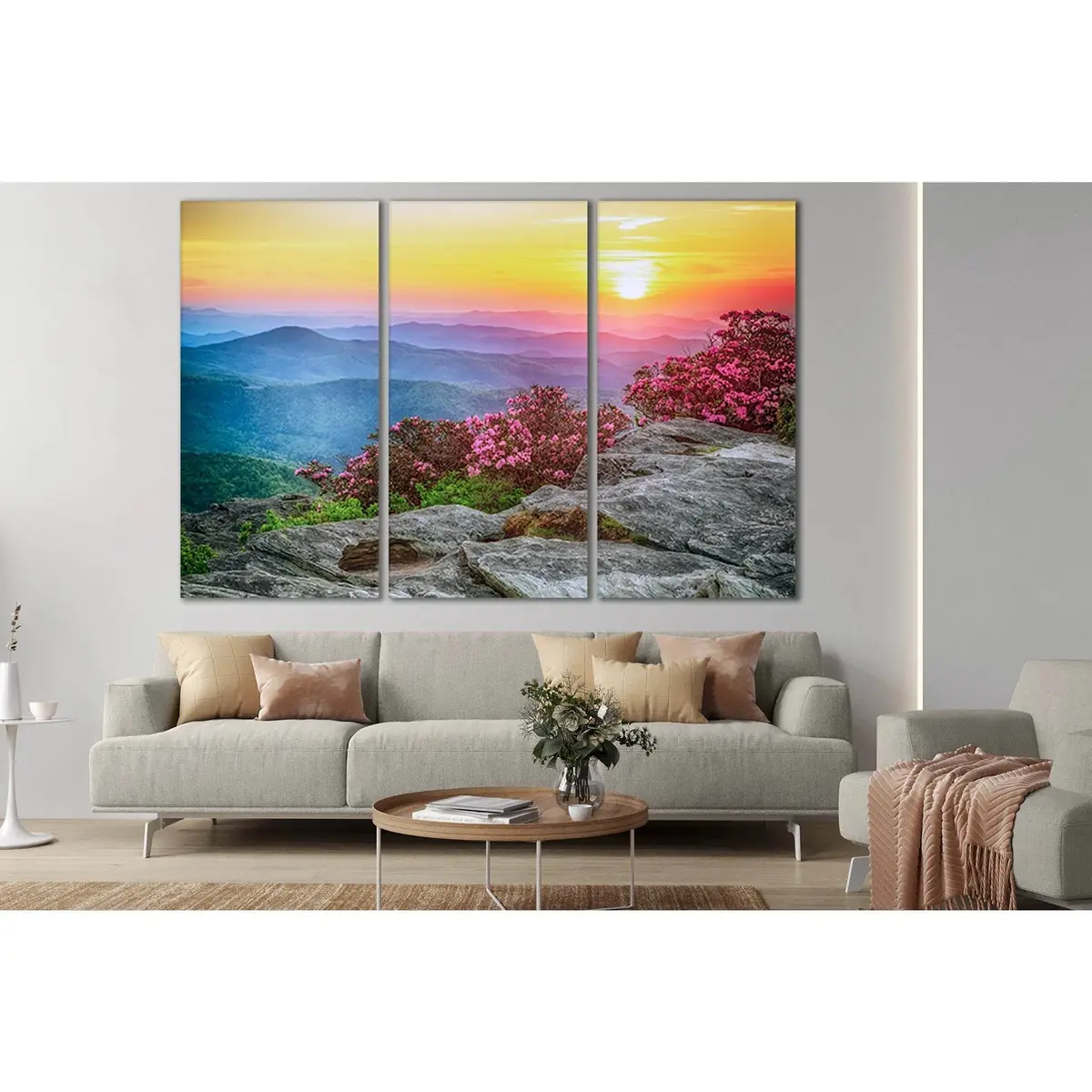 Beautiful Landscape Hills And Sunset №Sl229 Ready To Hang Canvas Print 5