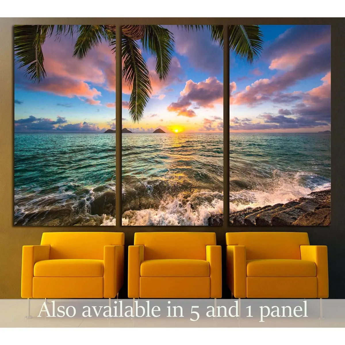 Beautiful Lanikai, Kailua Sunrise In Hawaii №3072 Ready To Hang Canvas Print 5
