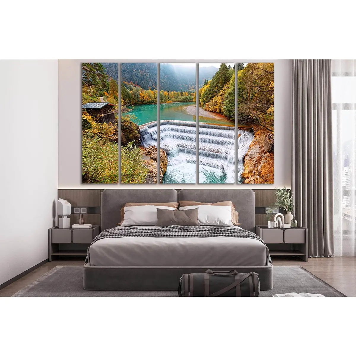 Stunning Lech Waterfall Canvas Art №SL477 – Premium Ready-to-Hang Wall Decor - Image 3