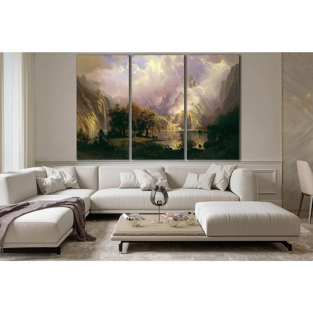 Beautiful Mountain Lake Oil Painting №Sl557 Ready To Hang Canvas Print 5