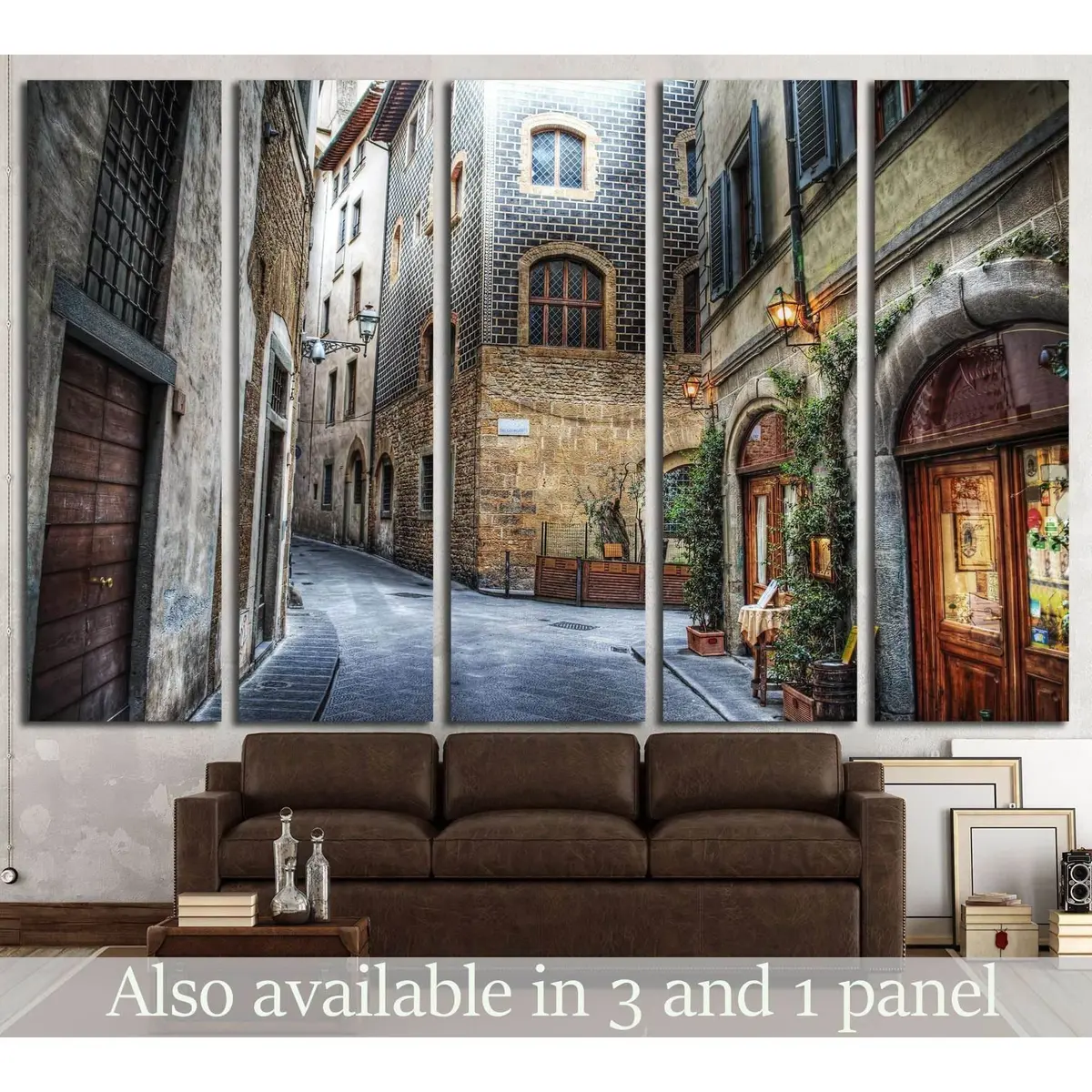 Charming Florentine Alley Canvas Art Print – Ready-to-Hang Wall Decor