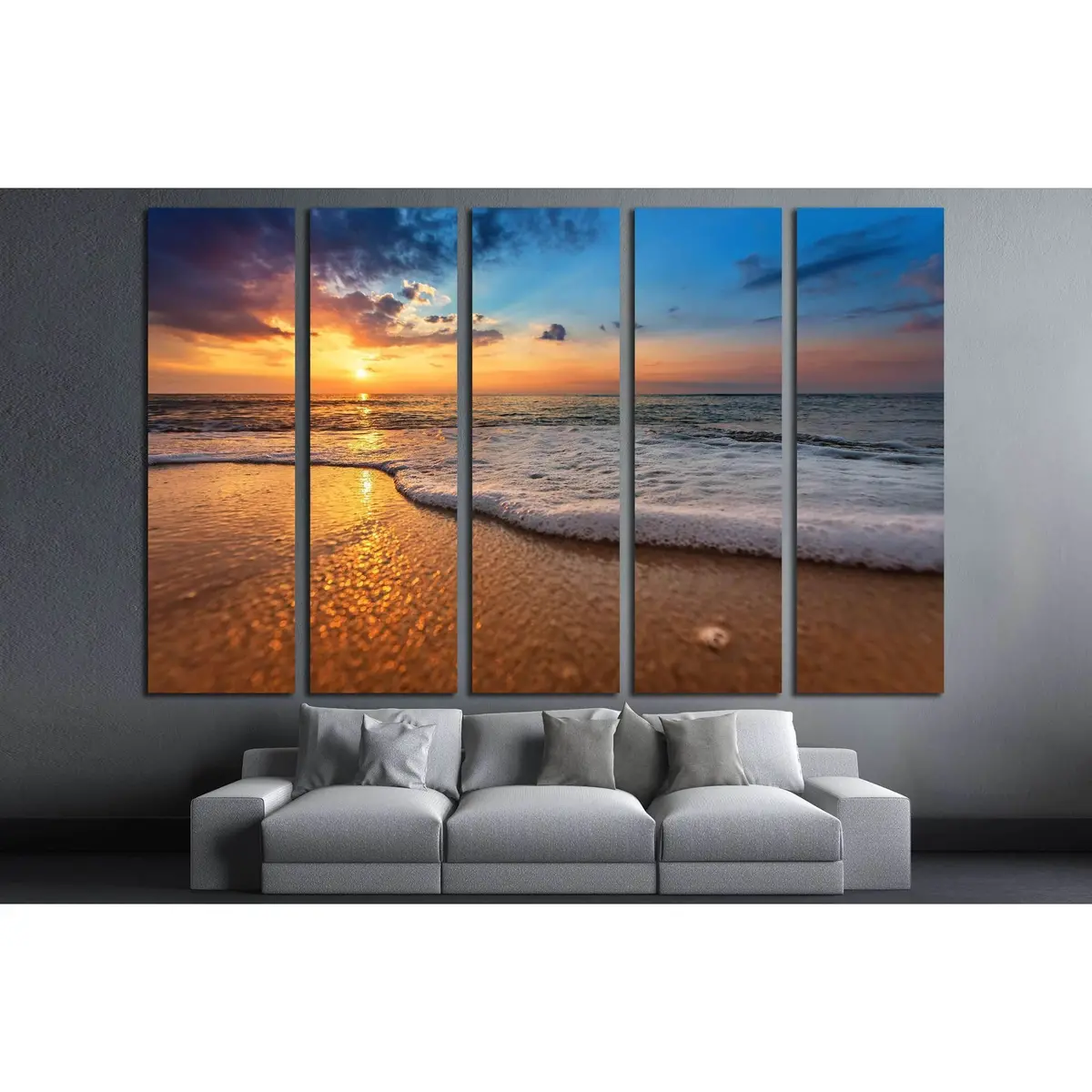 Stunning Ocean Landscape Canvas Art Print #3185 - Image 3
