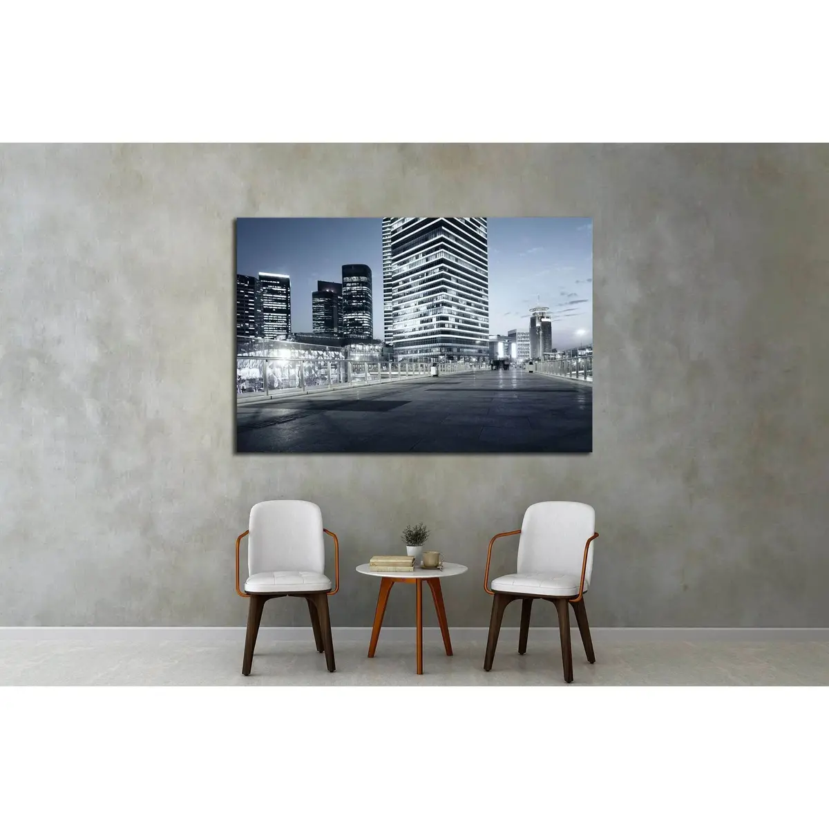Beautiful Night View Of Modern Buildings In Shanghai №2144 Ready To Hang Canvas Print 3