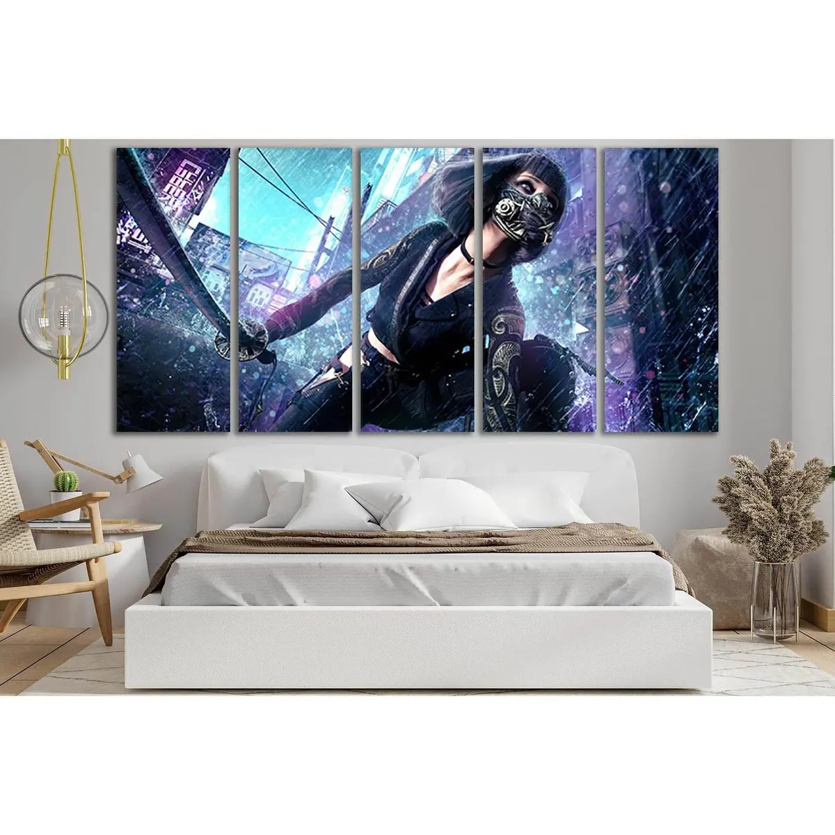 Elegant Ninja Girl Canvas Art – SL1233, Ready-to-Hang Premium Wall Decor