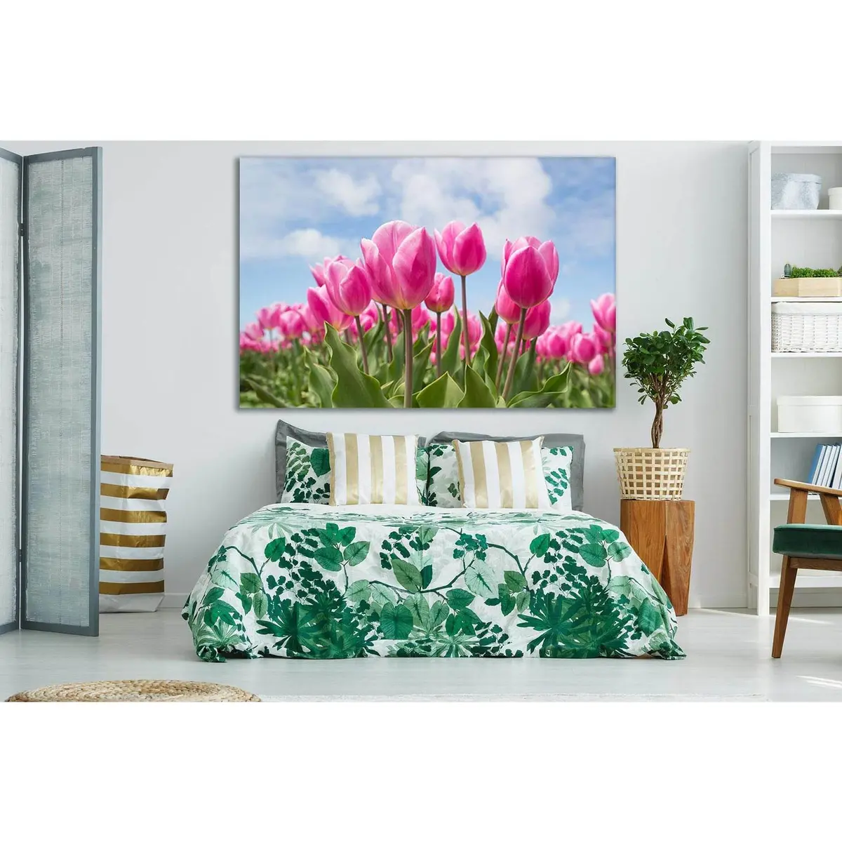 Beautiful Pink Tulips №Sl698 Ready To Hang Canvas Print 1