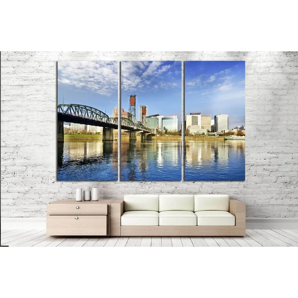 Beautiful Portland Skyline №782 Ready To Hang Canvas Print 5